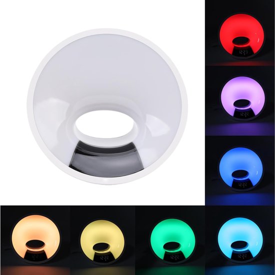 Wake-up Light - Sfeerlamp Klok - Rustig Ontwaken - Zonsopgang Simulatie - 91 x 43 cm - Wit — afbeelding 3