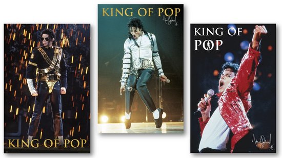 Posters Michael Jackson - set de 3 posters - King of Pop - Bad - 61 x 91,5 cm