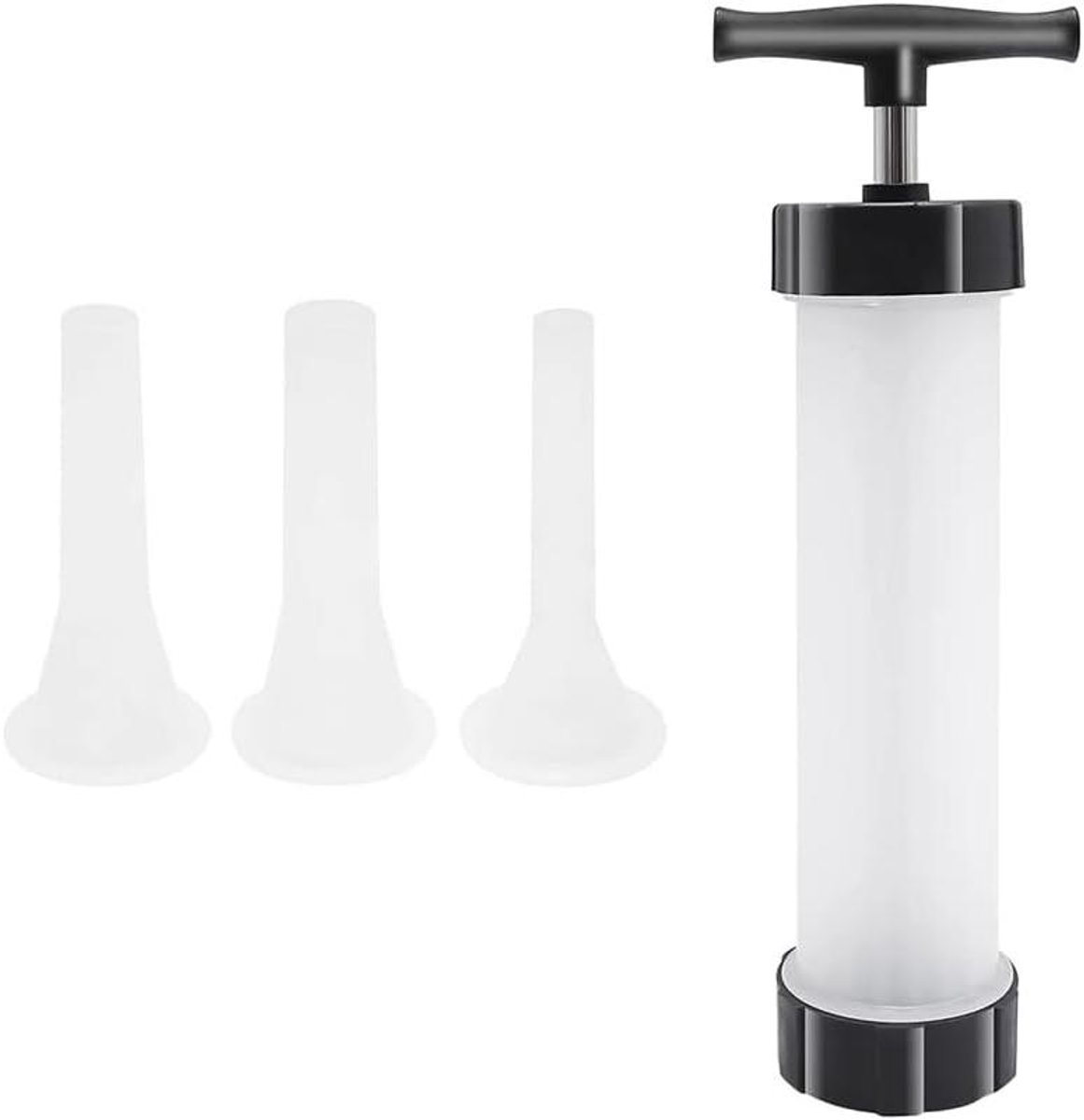 Worstmaker - Vleesvuller - Worst Maken - Inclusief Mondstukken - 800 Gram - Wit