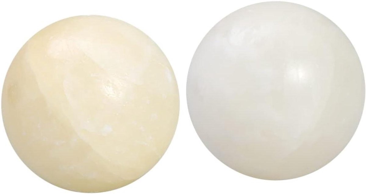 Marmeren Bal - Chinese Ballen - Handmassage - Natuursteen - 5.5 cm - Geel