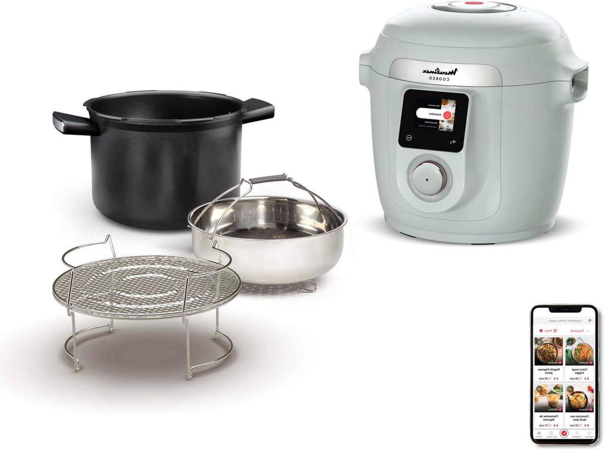 Intelligente Multikoker - Hogedruk Koker - Snel Maaltijden Bereiden - Duizenden Recepten Direct - 6 Liter Capaciteit - Eucalyptus
