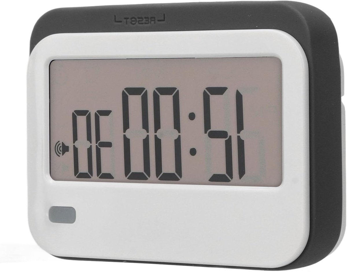 Digitale Timer - Wekker Stopwatch - Koken Leren Trainen - Grote Cijfers - #711 - Grijs