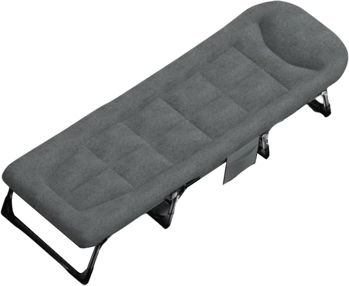 Veldbed Kampeerbed - Vouwbed Strandbed - Buiten Ontspannen - Snel Opvouwbaar - 180 x 60 cm - Grijs