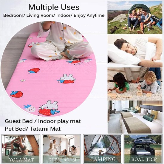 Vloermatras - Oprolbaar Bed - Logeren en Relaxen - Verdikt 5cm - 90x190cm - Grijs — afbeelding 2