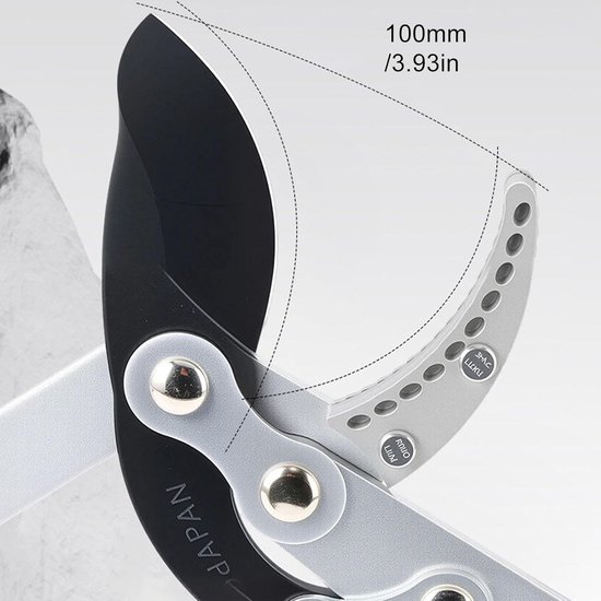 Telescopische Snoeischaar - Lange Snoeier Takkenknipper - Tuinonderhoud Snoeien - Verstelbare Aluminium Handgreep - 97 cm - Oranje Wit — afbeelding 3