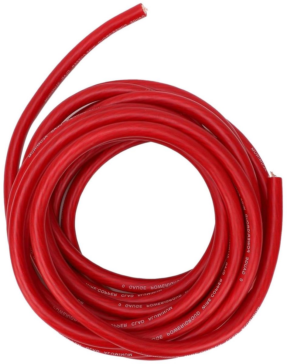 Automotive Draad - Autokabel Stroomkabel - Audio Installatie - Hoge Geleider - 7.62 meter - Rood
