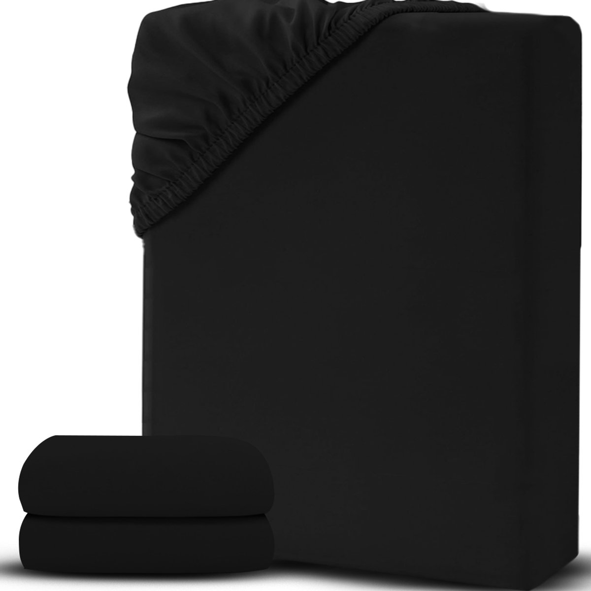 MRKK® Matrasovertrek 180x200 - Dekbedovertrek - Hoeslaken - Matrasbeschermer - Extra Zacht - Zwart