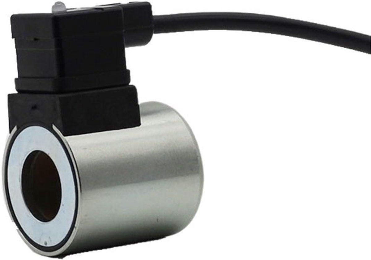 Magneetventielspoel - Binnenboring Spoel - Vloeistofregeling - Waterdicht IP65 - DC 12V - Zwart