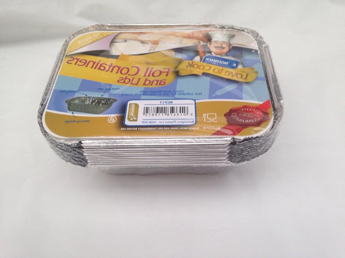 Voedselcontainers - Bakjes met deksel - Voedsel bewaren - Folie gecoat - Medium - Zilver