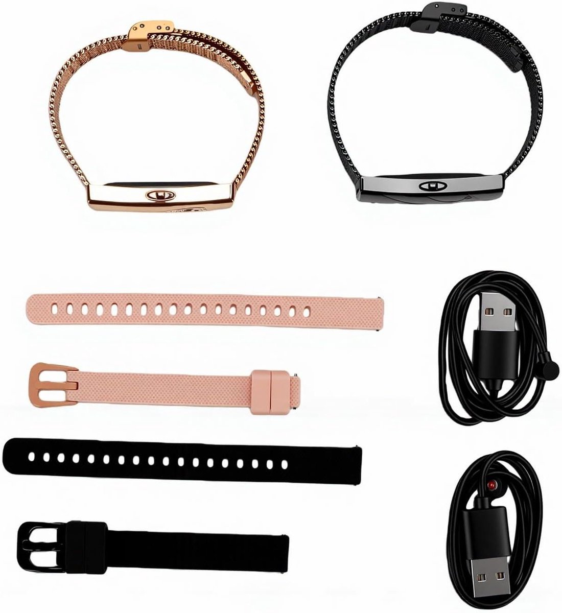 Slimme Armband - Fitness Tracker - Sporten en Gezondheid - 170+ Sportmodi - IPX8 Waterdicht - Zwart