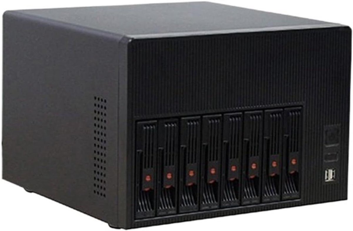 Opslag Server Chassis - NAS Behuizing - Data Opslag - 8 Hot-swap Bays - 12 kg - Zwart