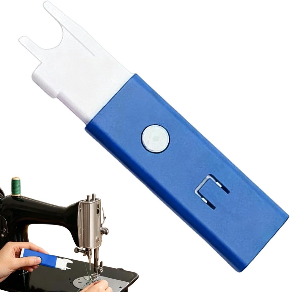Naainaald Inrijger - Naaimachine Hulpmiddel - Snel Naaien - Oogontlasting Tool - Compact Ontwerp - Blauw