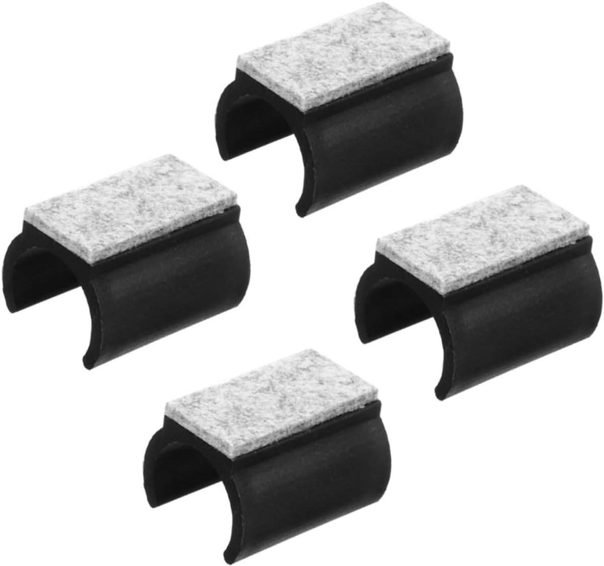 Stoelpootbeschermers - Meubelpads Vloerbeschermers - Meubels Beschermen - U-vormig Antislip - 30x30x30 mm - Grijs