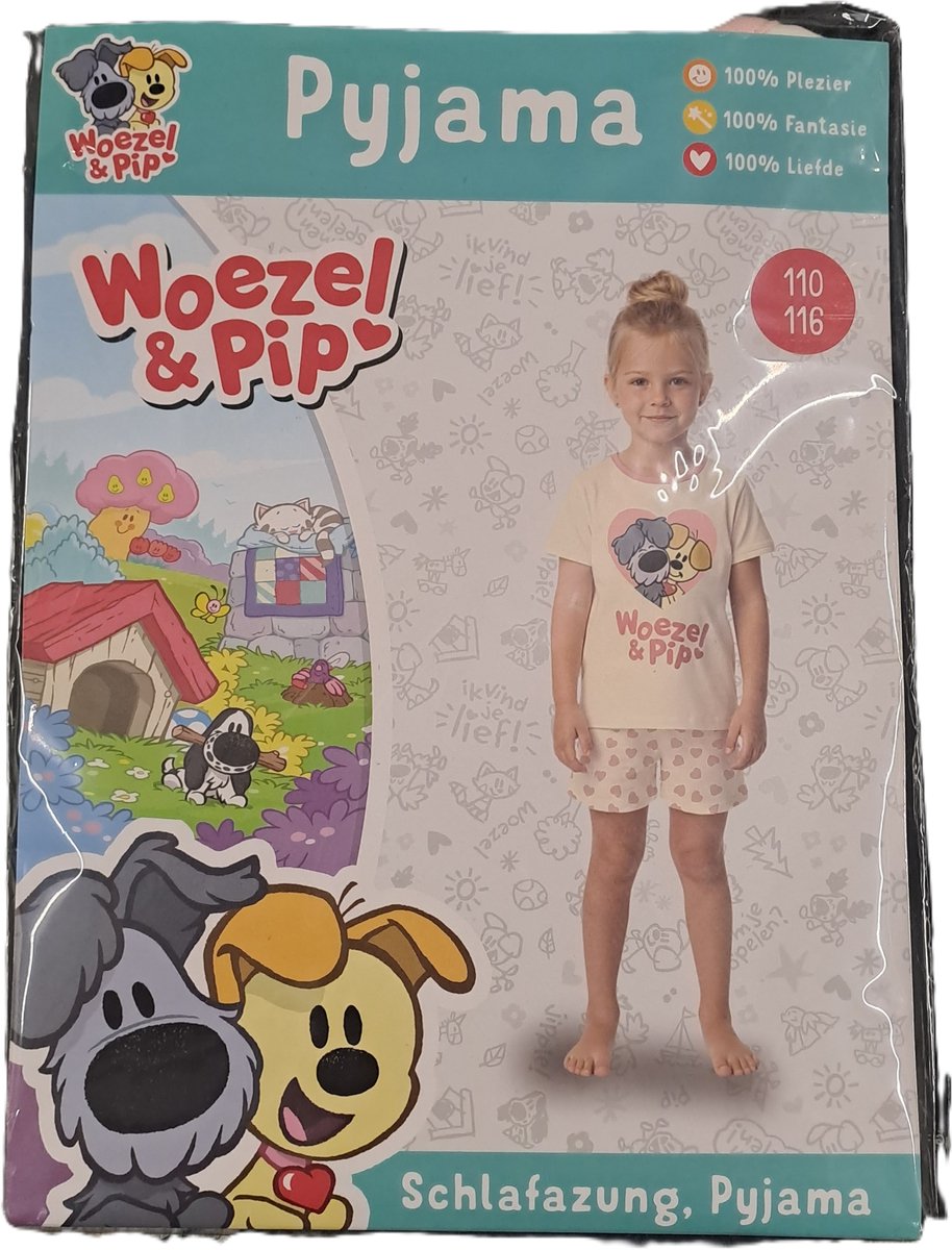 Woezel en Pip Pyjama Roze Maat 110-116