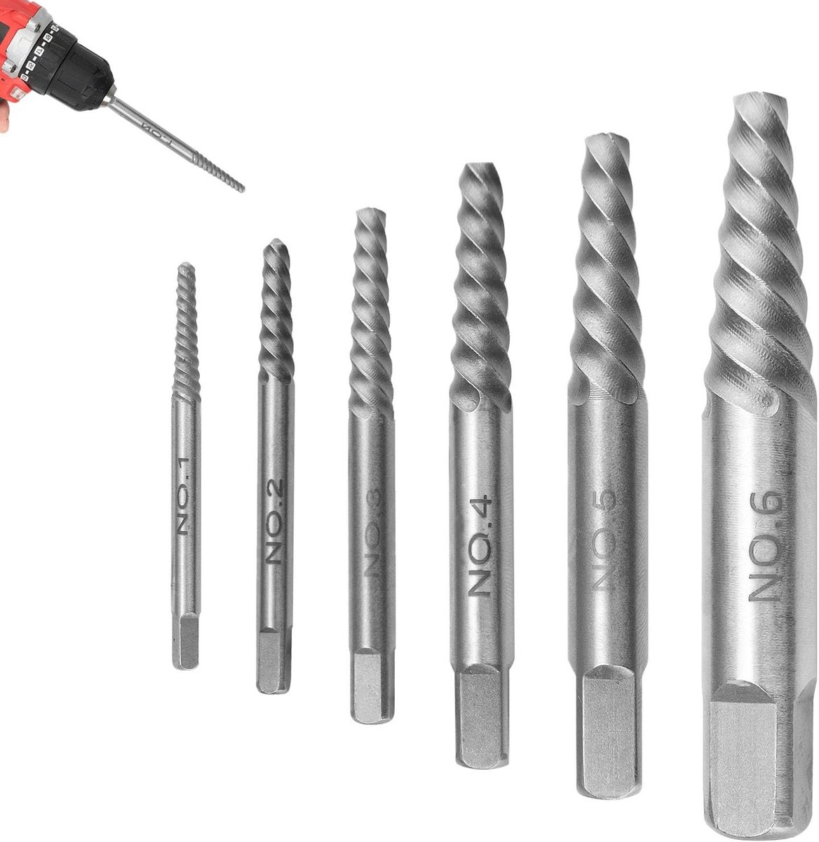 Dailygoody - Schroevendraaier Set - Professionele Turner Set - Hoogwaardige Carbon Staal - 6 Stuks - Geschikt voor Beschadigde Schroeven - Ideaal voor