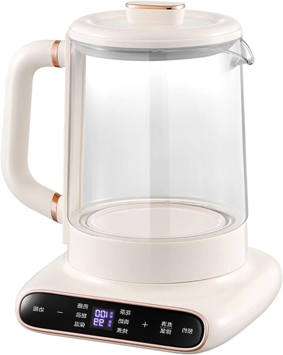 waterkoker, 1,5L Waterkoker met temperatuurregeling Multifunctionele theepot Bloementheepot Automatische multifunctionele verdikte HGlass pot Dempen Kokend water