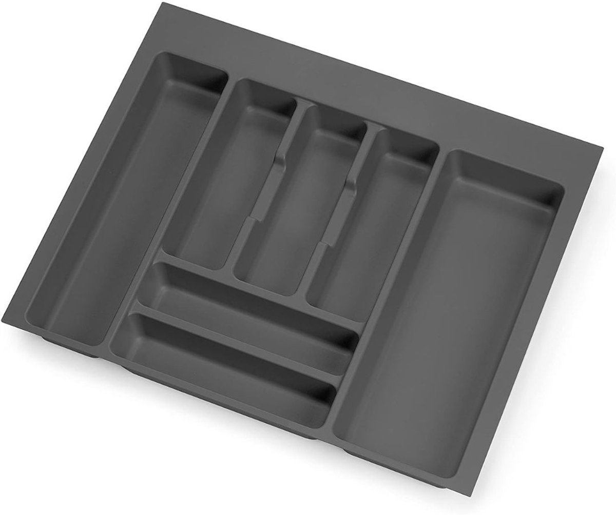 MKSS® Bestekbak 47 Diep - Lade Organizer - Besteklade - Antraciet grijs