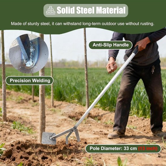 Boomstamtrekker - Wortelverwijderaar - Tuinonderhoud - Hefboomontwerp - 79 cm - Zwart — afbeelding 2