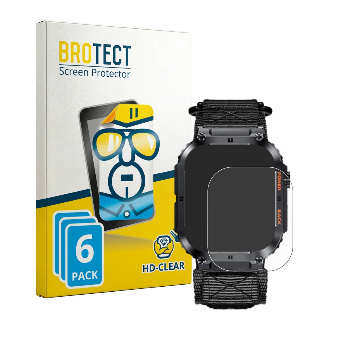 BROTECT - Screenprotector voor Megalith K57PRO - Folie Beschermfolie transparant 6 Stuks