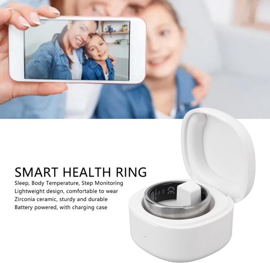 Smart Gezondheidsmonitor - Fitness Tracker - Sport en Slaap - Met Oplaadcase - 3-5 Dagen Batterij - Zilver van Smart++) — afbeelding 4
