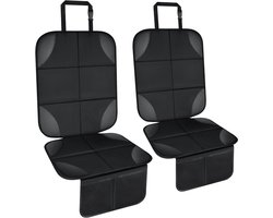 2 stuks - Autostoelhoezen - Anti-slijtagepads voor autostoelen - Waterdichte voering van 600D-stof - Antislip onderkant - Geschikt voor reizen, auto's en huisdieren - Zwart