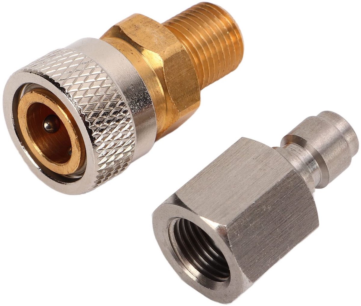 Dailygoody - Persluchtkoppeling - 1/8 Inch Adapter - Roestvrij staal - Zilver - Snelkoppeling - Geschikt voor Pneumatische Artikelen - 1/8
