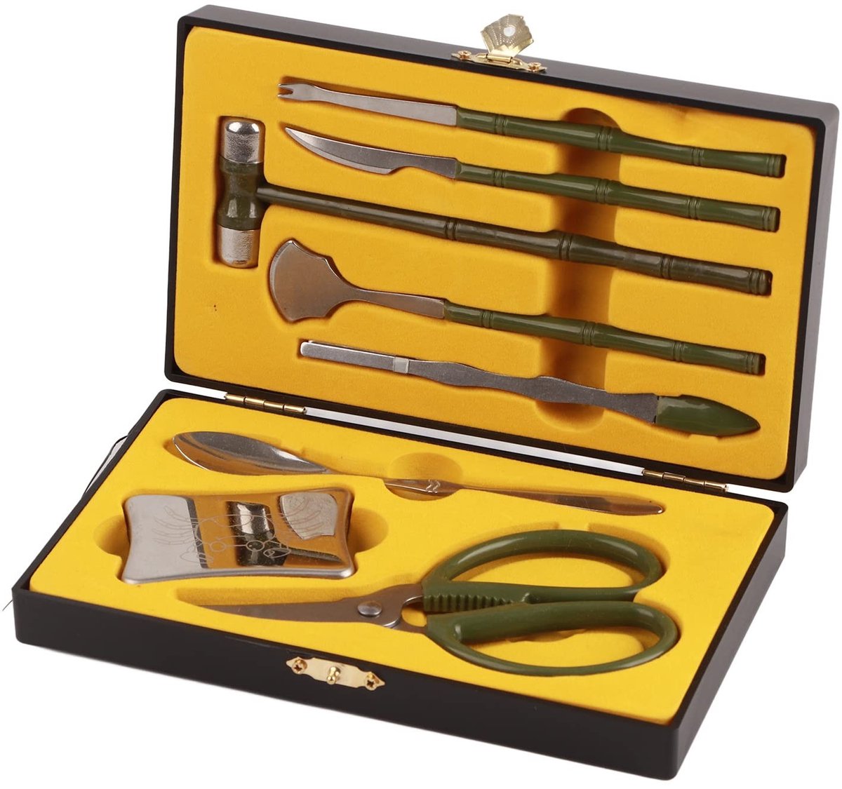 Dailygoody - Zeevruchten Tool Set - Kreeft en Krab Gereedschap - Compleet met Hamer en Schaar - 8 Stuks - Ideaal voor Seafood Liefhebbers - Inclu