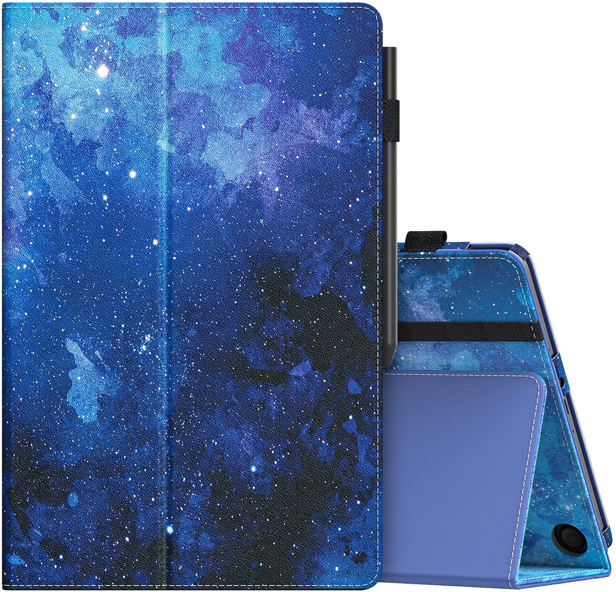 Dailygoody - MoKo Case - Tablet Hoesje - Slimme Vouwstand - Blauw Sterrenhemel - Bescherming en Functionaliteit - Geschikt voor Fire Max 11 - 2023 Rel...
