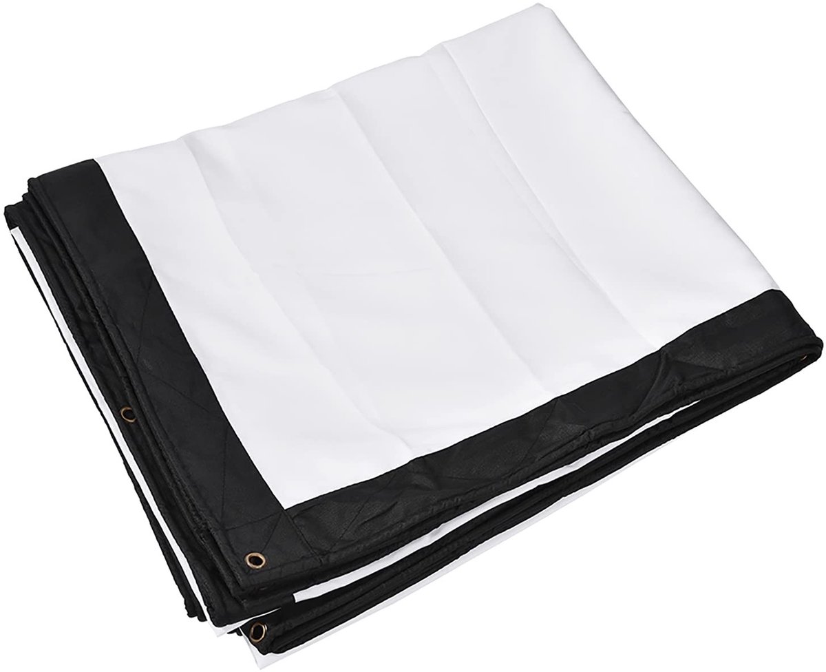Dailygoody - 200 Inch Projectiescherm - Buitenfilm - Opvouwbaar - Wit - Wandmontage - Geschikt voor School en Home Theater - 16:9