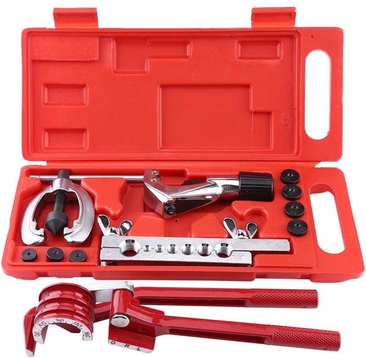 Dailygoody - OmGoods - Dailygoody - Remfelsgereedschap - 11-delige pijpfelset - Inclusief koffer - Brandstofpijpreparatieset - Handig en veelzijdig - Geschikt voor professio