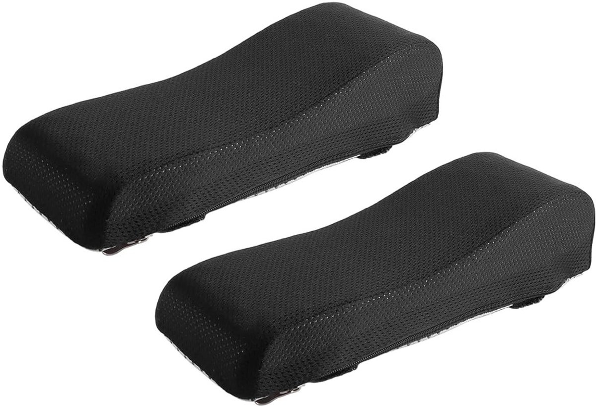 Ergonomische Armsteun Kussens van Geheugenschuim voor Kantoorstoelen met Koelgel, Elbow en Pols Ondersteuning, Zwart, Ideaal voor Gaming en Werkplek