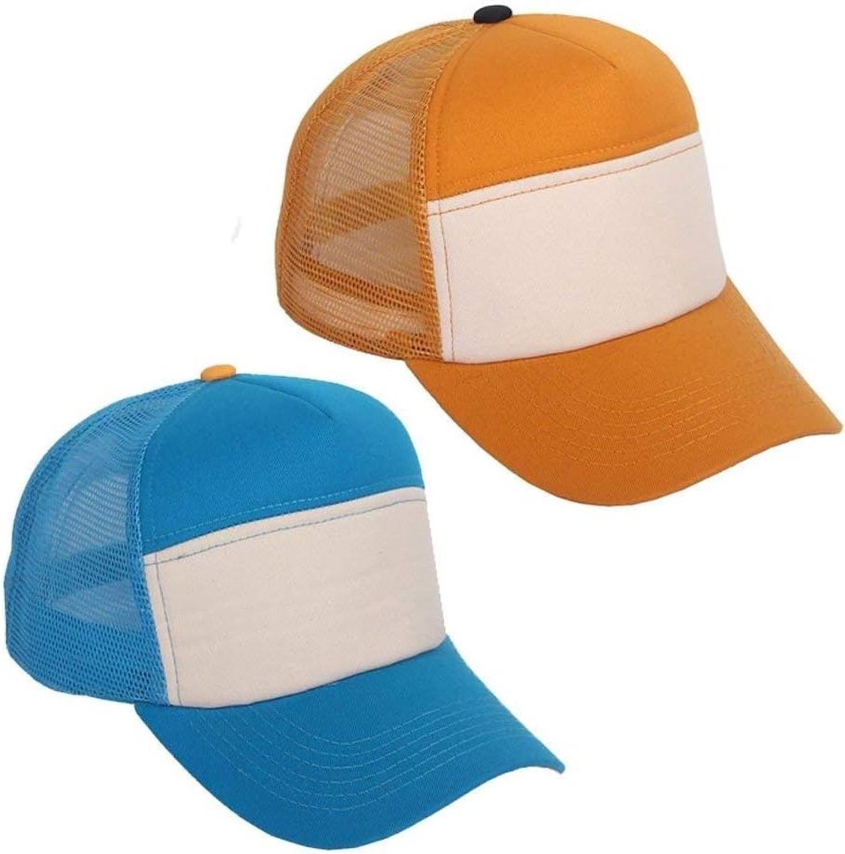 Baseball Cap - Pet Cap - Outdoor Bescherming - Duck Tongue Print - One Size - Geel/Blauw