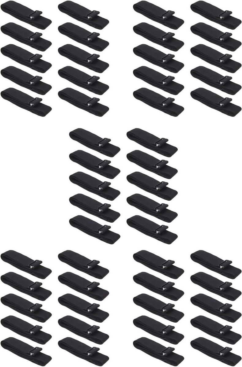 Borstband Hartslagmeter - Hartslag Sensor Band - Sporten Meten - Verstelbare Elastische Band - 50 Stuks - Zwart