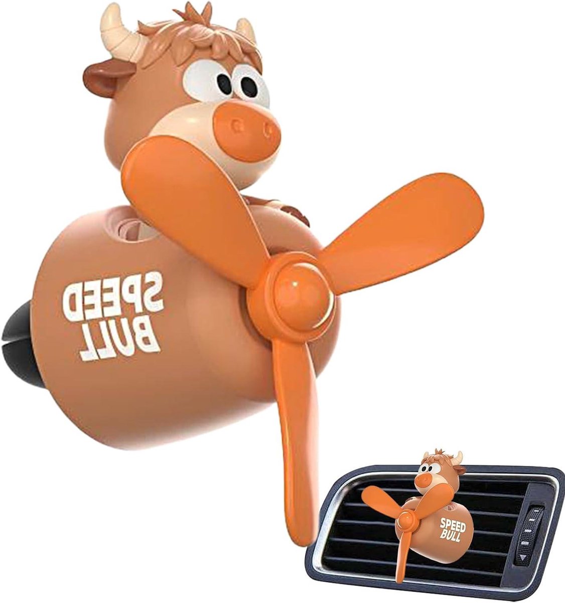 Auto Geurverfrisser - Luchtverfrisser Clip - Frisse Auto - Roterend Vliegtuigontwerp - 7x5.2x5.8cm - Wit