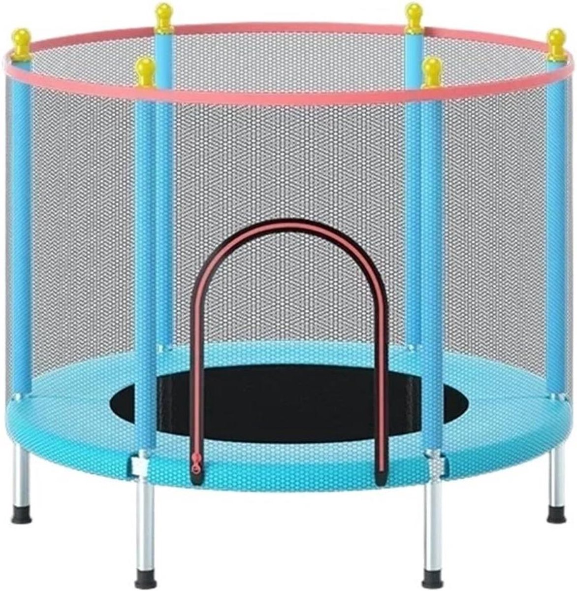 Mini Trampoline Kinderen - Rebounder Springkussen - Binnen Fitness - Met Veiligheidsnet - 36 inch - Blauw