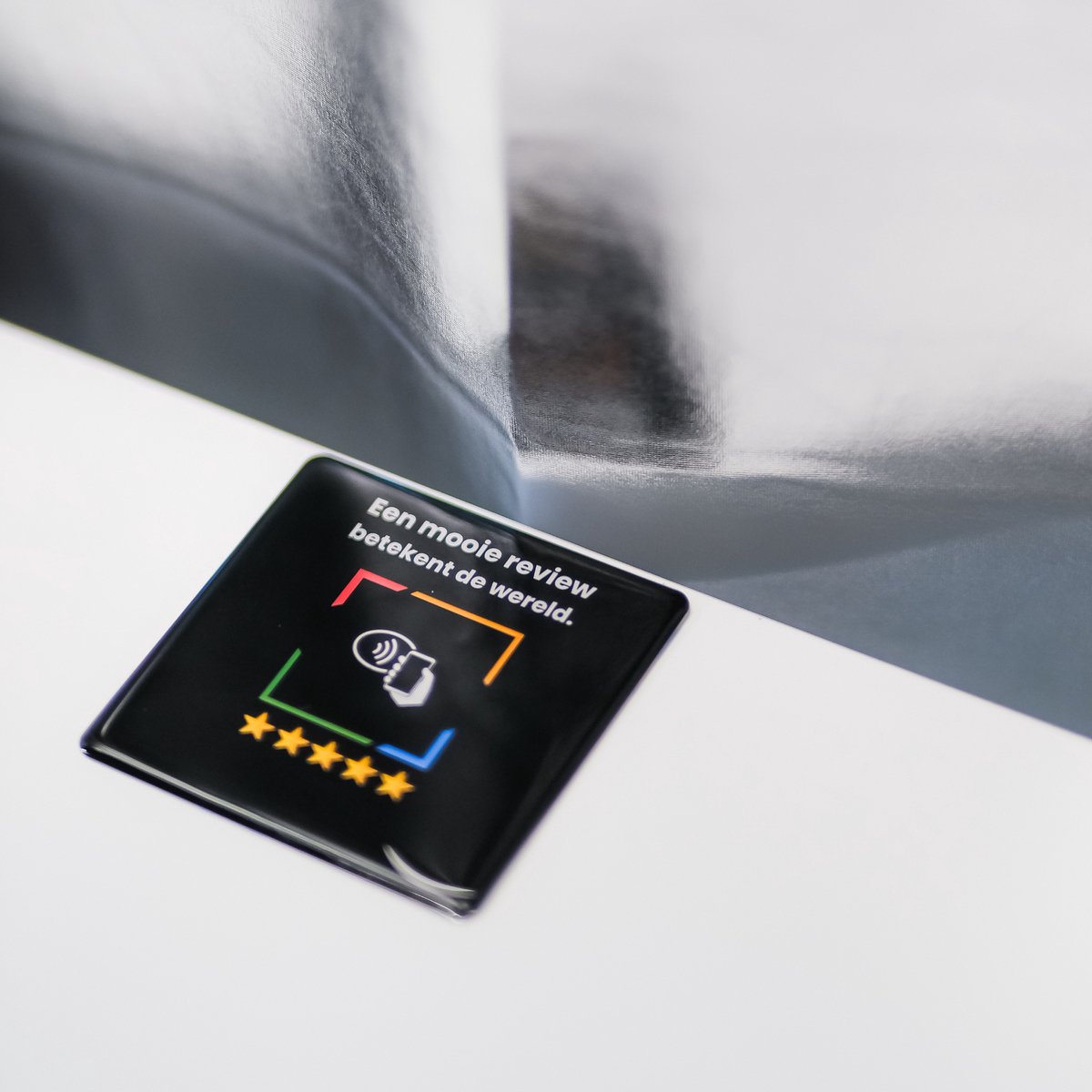 Happy Sticker - Google Review Sticker - NFC Review Tool - Verzamel Meer Reviews voor Bedrijven