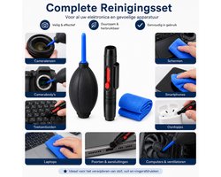 3-in-1 camera reinigingsset met blaasbalg, lenspen en microvezeldoek