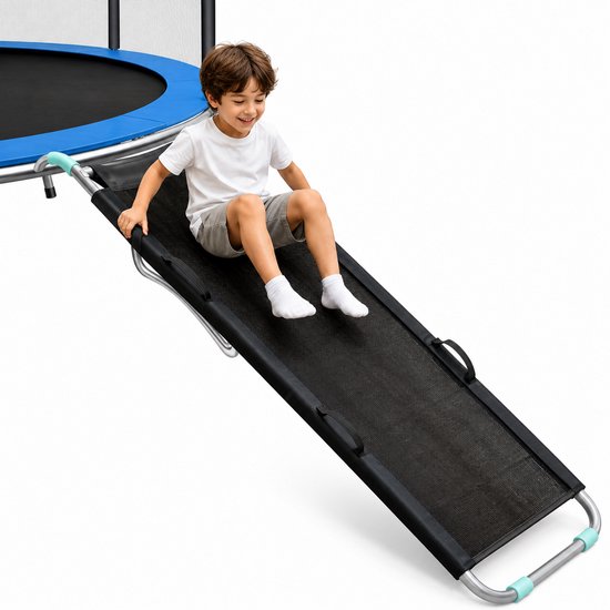 BOTC Trampoline ladder - Universeel - 160cm - Maximaal 75kg - Stevig - Lichtgewicht - Zwart