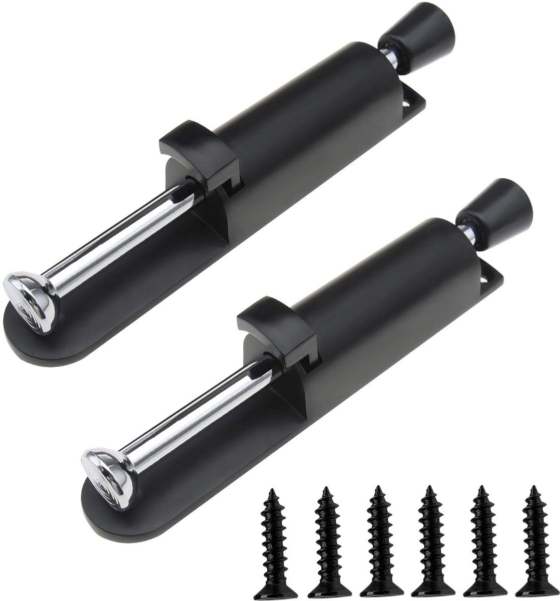 aladdien - Zwarte Deurstoppers - Kick Down Deurstoppers - Heavy Duty - Zwart - Verstelbare Deurstoppers - Ideaal voor Thuisgebruik - Inclusief Schro..