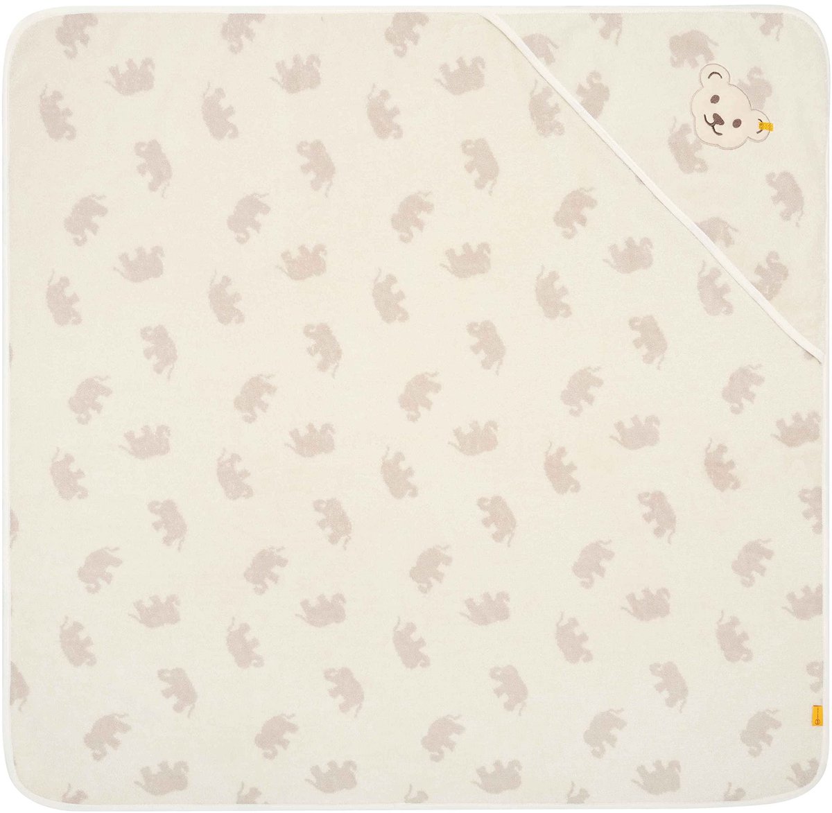 aladdien - Badhanddoek met capuchon - Mini Basic - Cloud Dancer - Unisex Kids - Knuffelzacht materiaal - Ideaal voor kleine ontdekkers - One Size