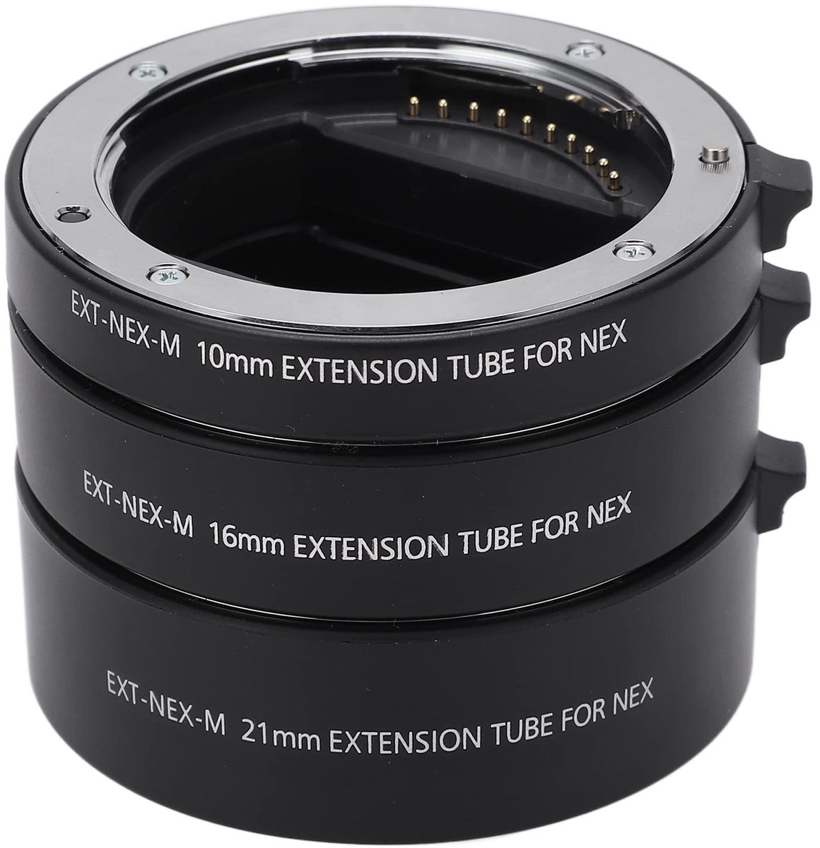 aladdien - Auto Focus Macro Verlengbuis Set - Macro Extension Tube Adapter - Professioneel Fotografie Accessoire - 10mm+16mm+21mm - E Mount Lens - V..