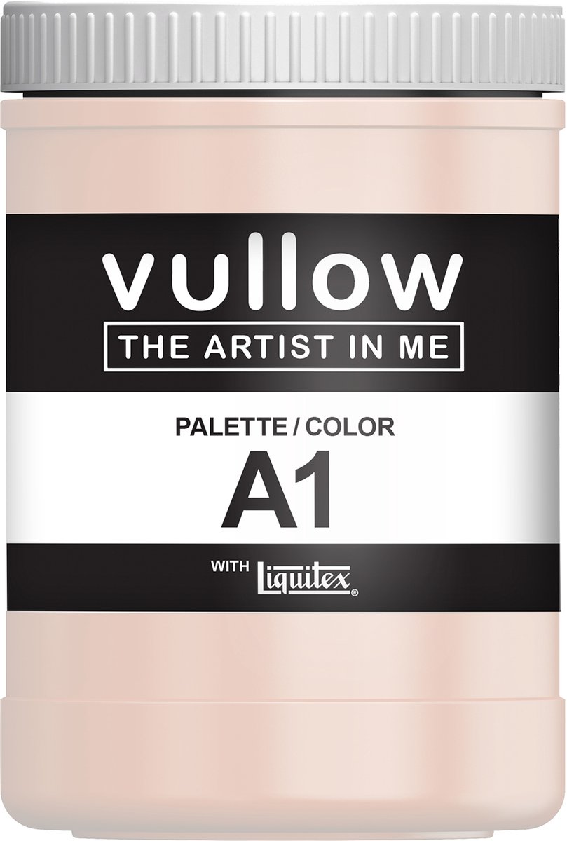 Vullow® Acrylverf A1 Perzik – Mat – 1 Liter – Voor Canvas, Hout en Papier