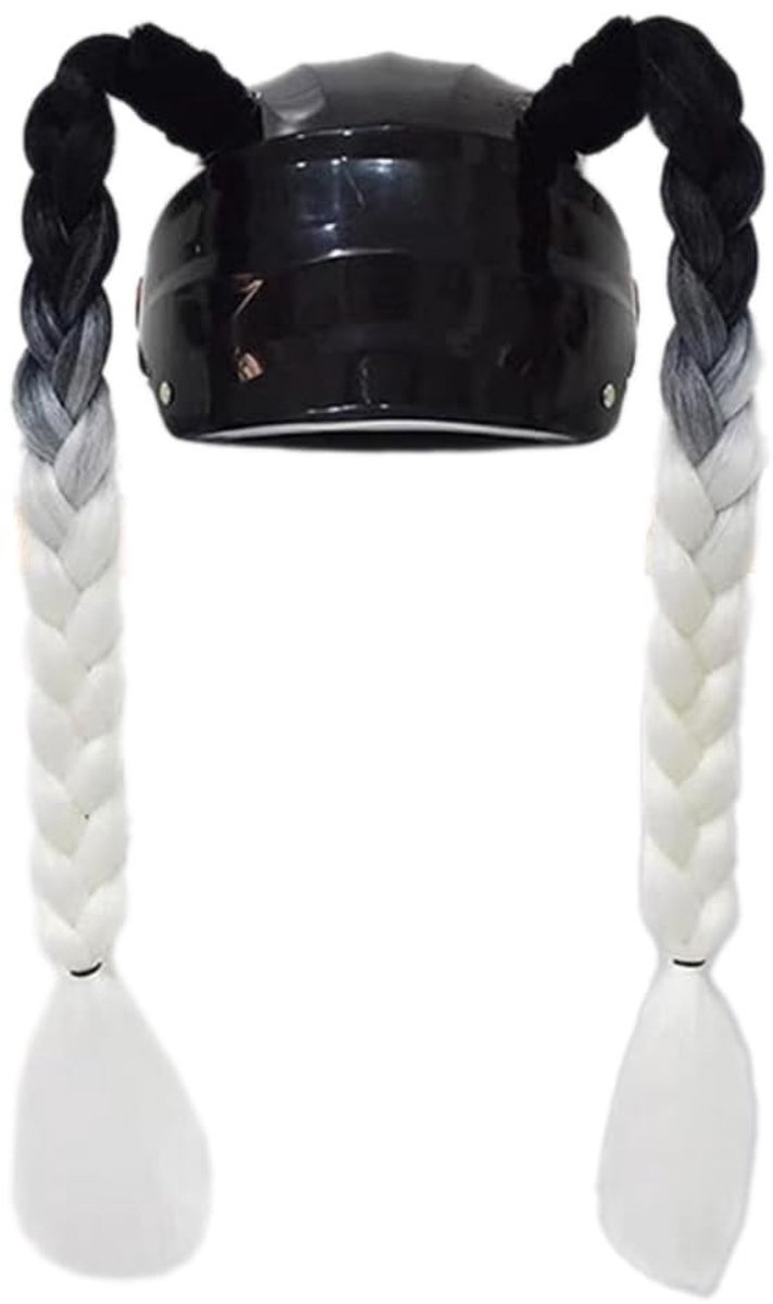 ONF3 - Motorhelm Accessoires - Removable Ponytail Wig - Suction Cup voor Motor - Fiets - Hoofdbescherming - 2 Stuks - Voor een stijlvolle motorr...