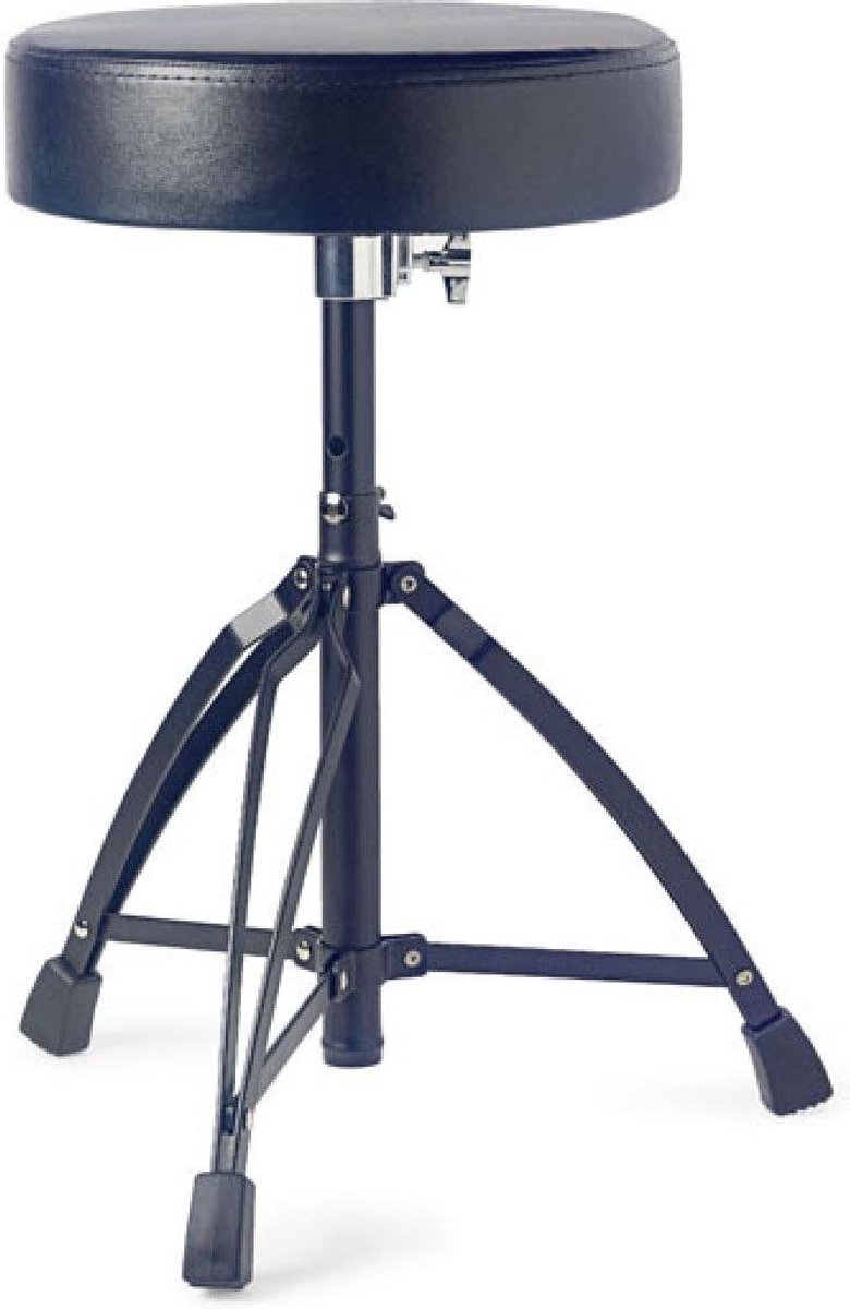 Drumkruk - Drumstoel - Muziek Maken - Dubbel gestabiliseerd - Tot 63.5 cm - Zwart