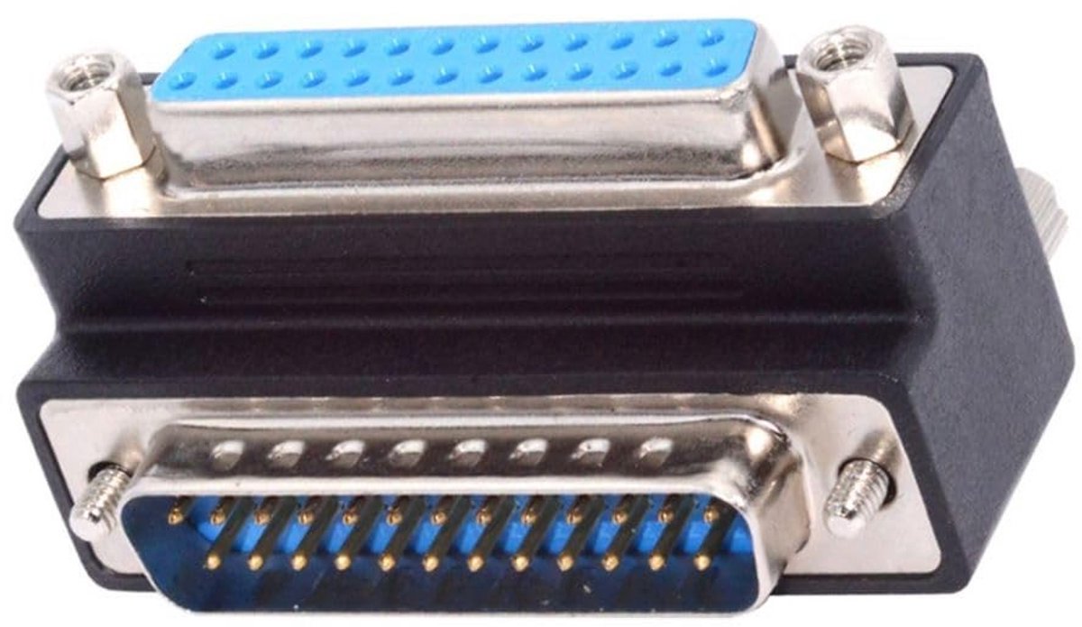 aladdien - Seriële Poort Connector - DB25 Plug Adapter - 90 Graden - Adapter voor RS232 - Hoogwaardige verbinding - Geschikt voor oudere apparaten -...