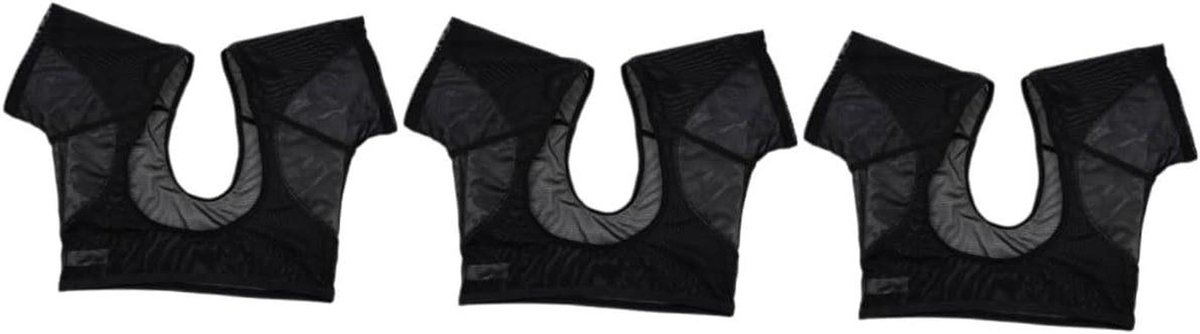 Zweetpads Onderarmen - Beschermende Vestjes - Actieve Dagen - Wasbaar en Ademend - 3 Stuks - Zwart