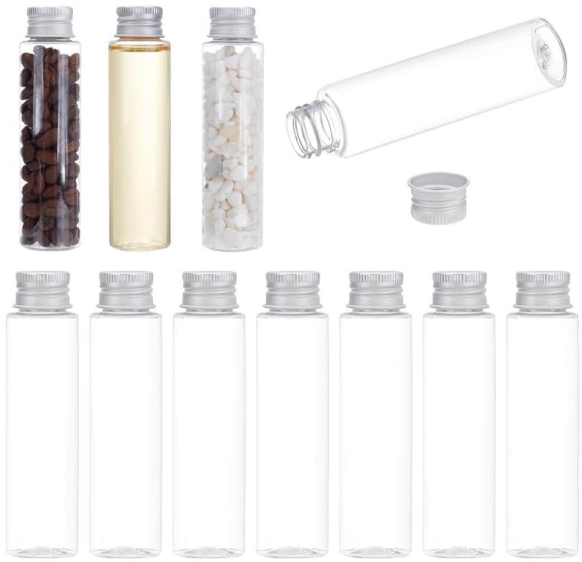 Set van 30 Heldere Glazen Proefbuizen 50ml met Schroefdop - Voor Laboratorium en Wetenschappelijke Experimenten