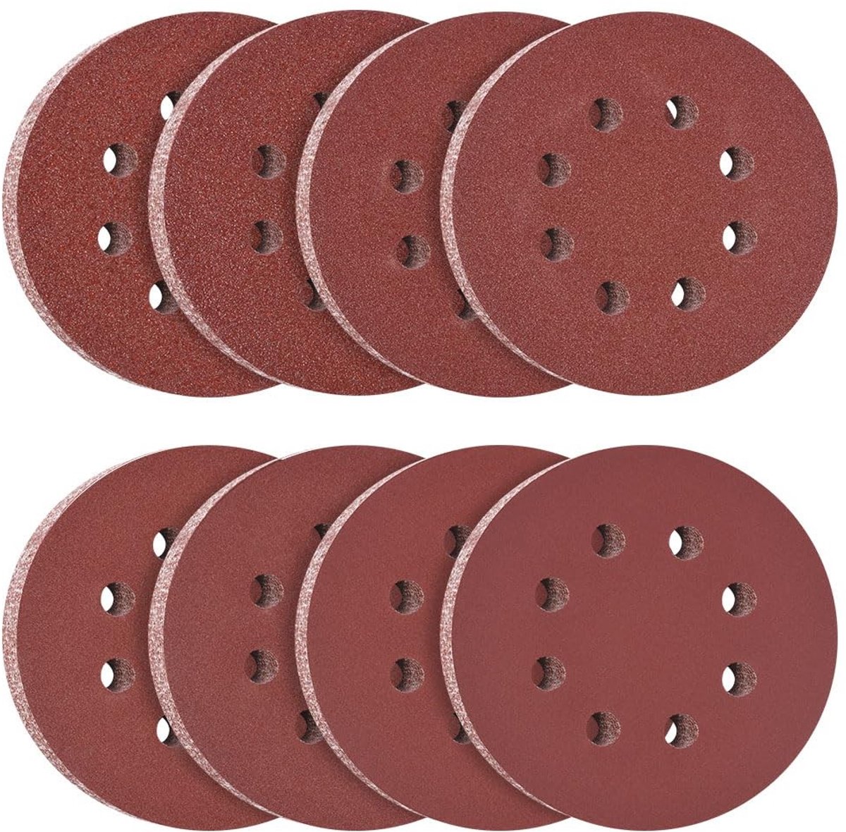 aladdien - Schuurpapier - Ronde Schuurdiscs - 125 mm - 120 Stuks - Voor Diverse Materialen - Perfect voor Hout en Metaal - Ideaal voor Verven en Sch..