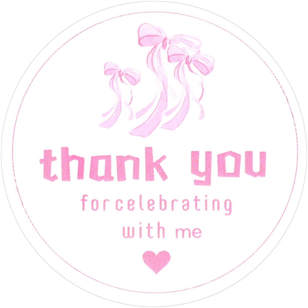 aladdien - Bedankstickers - Schattige zelfklevende stickers - Roze kleur - Feestdecoratie - Babyshower accessoires - Decoratie stickers - Geschikt v..