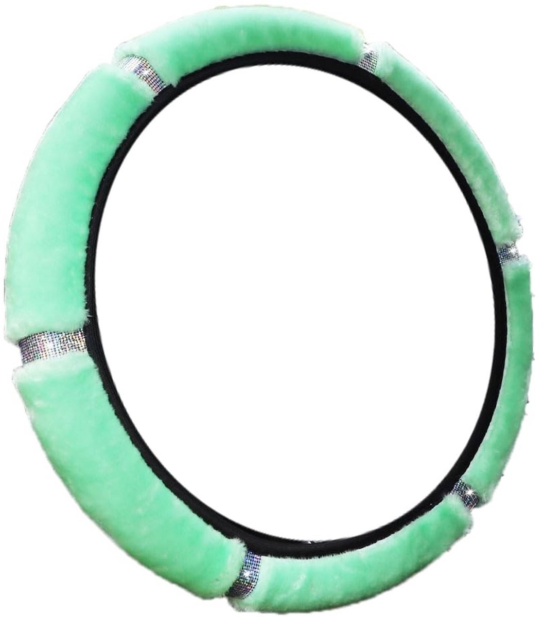 Pluche Stuurwielhoes voor Auto - Warm en Comfortabel - 37-38cm Groen